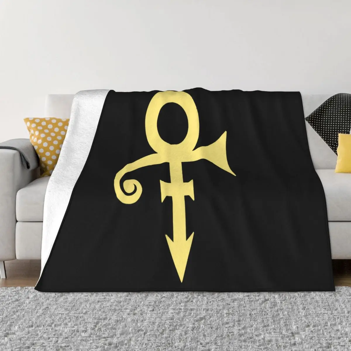 Prince T S Tafkap Symbol 100 Gold Print New Power Generation Women Men Rap Top Quality Logo Printing Throw Blanket