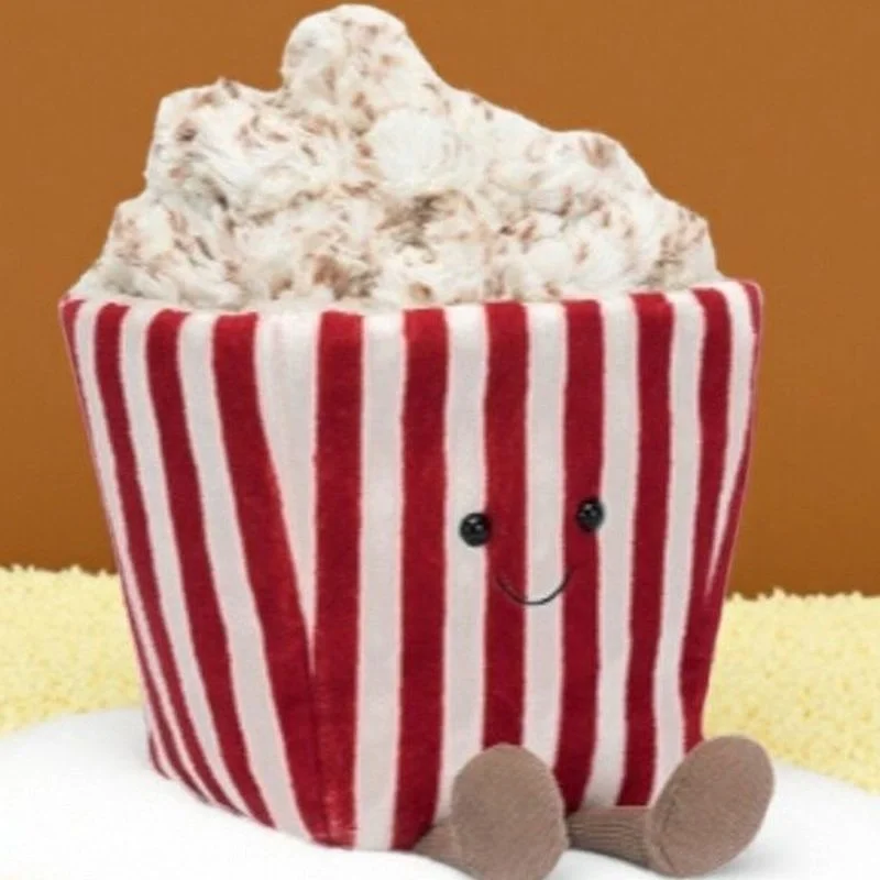 JELLYCAT Cute British Popcorn Plush Toy Comforting Stuffed Animal Gift For Girlfriend Soft Snuggly Toy Cartoon Character