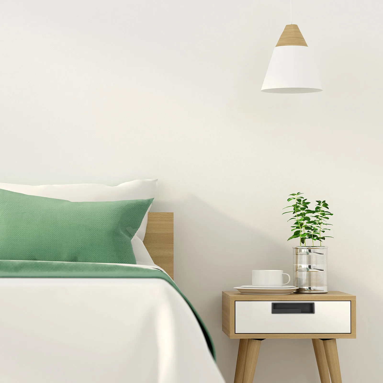 

2Pcs Invisible Wardrobe Handle Zinc Alloy Material Comfortable Touch Easy Installation Modern Furniture Cupboard