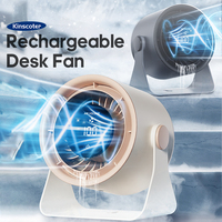 Portable Desktop Fan 100 Speed Angle Adjustable Cooling Fan 3600mAh USB Rechargeable Quiet Wall Fan Air Circulator for Outdoor