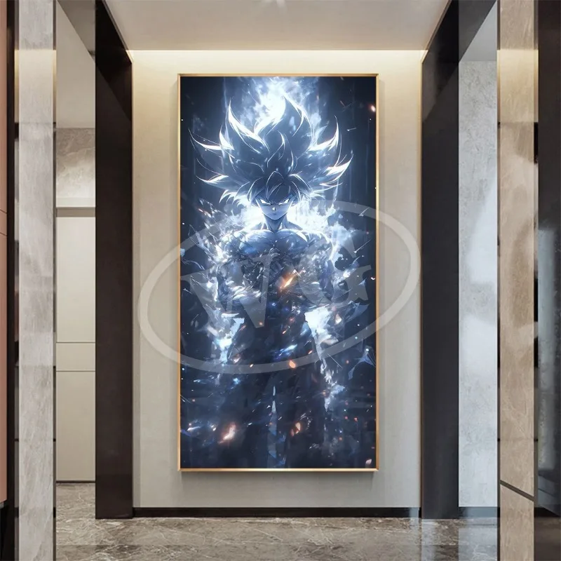 Classic hits Dragon Ball Decorative Painting Sun Wukong Super Saiyan Entrance Animation Poster Esports Room Bedroom Mural