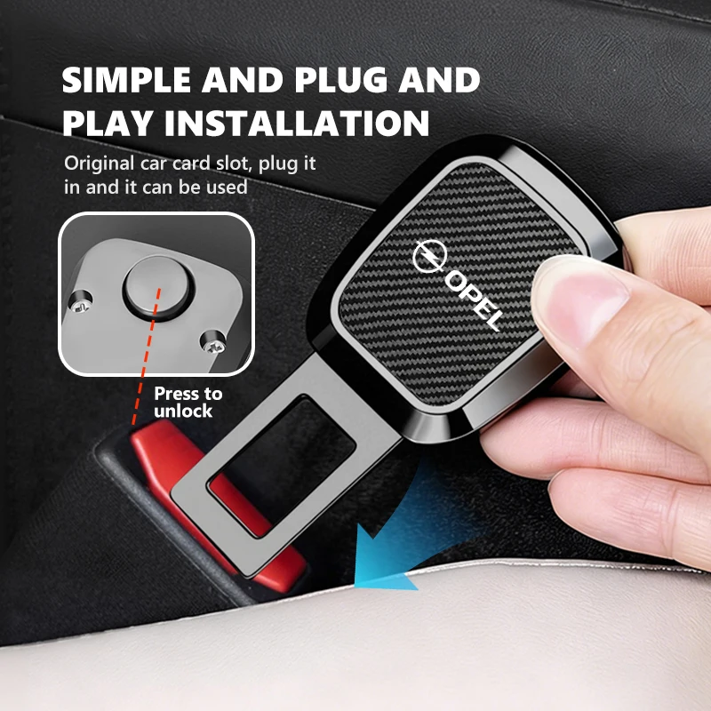 For Opel Car Logo Seat Belt Extender Seatbelt Lock Buckle Plug Interior Accessories Astra G H J K F Corsa D Zafira B Insignia view 5