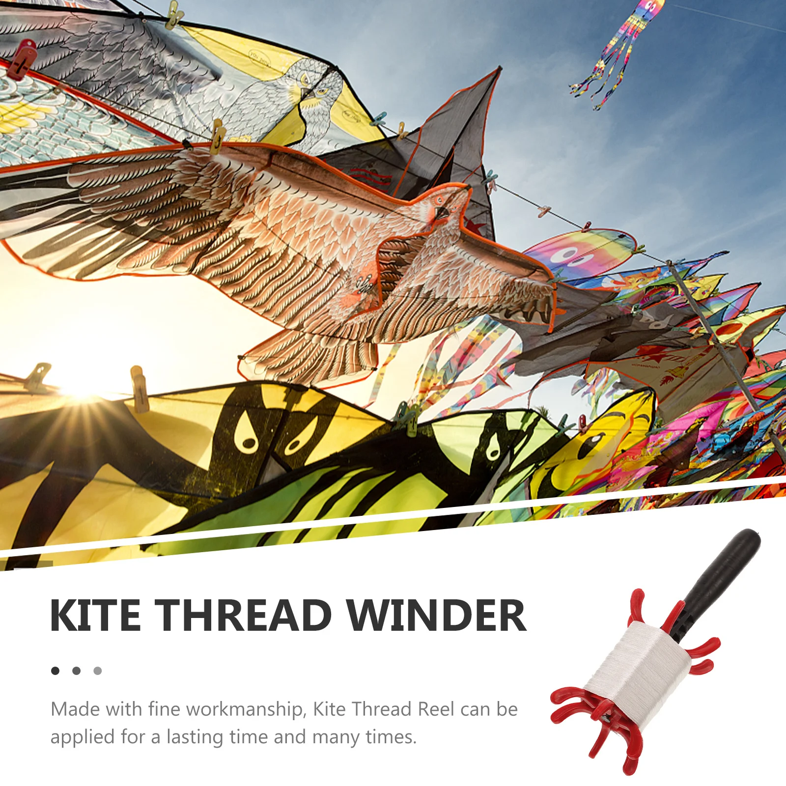 

Rope Winder Spool Kite Thread with Reel Supplies for Outdoor Flying Tool Accessories