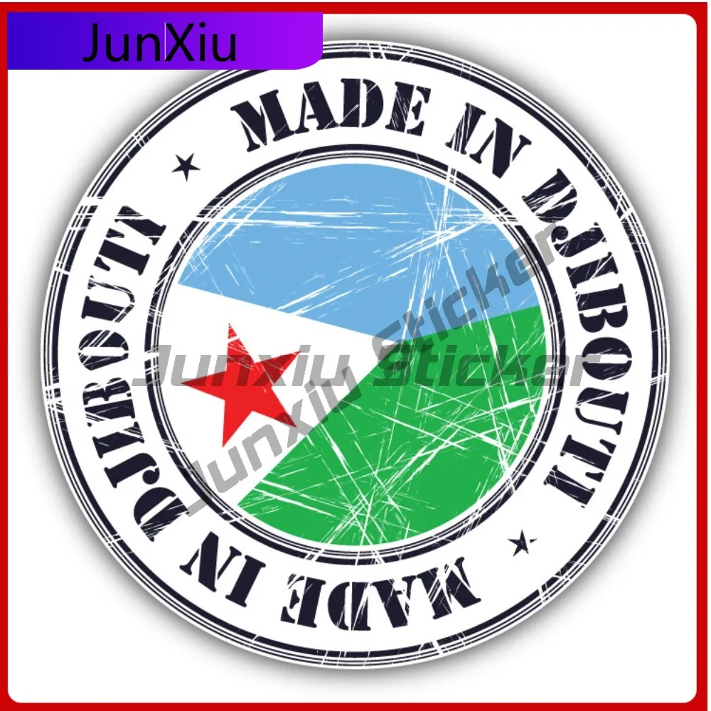 

Made In Djibouti Grunge Flag Stamp Car Decal Bumper Stickers Cool Style Wall Use For Door Panel Decora Auto Styling Accessory