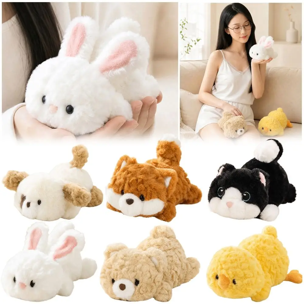 Creative Cartoon Plush Animal Doll Multicolor Fox Bear Dog Stuffed Plush Animal Soft Chicken Cat Rabbit Hairy Animal Toy Gift