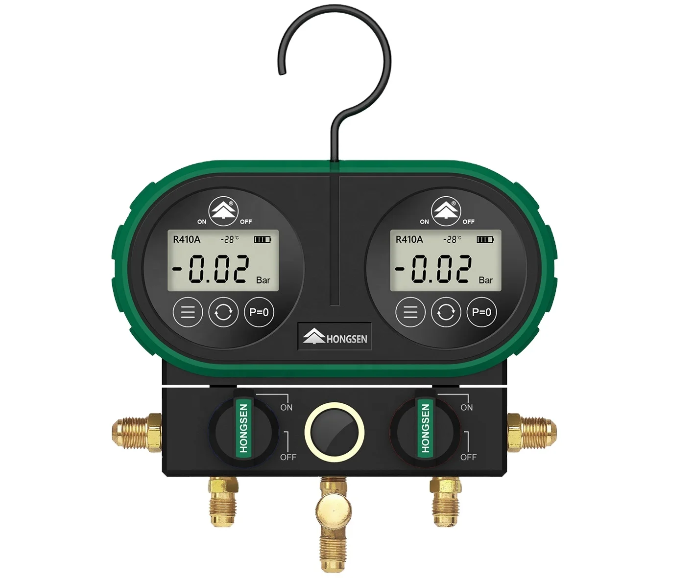 

HONGSEN High & Low pressure HVAC digital manifold gauge Set with Quick Couplers and hose HS-DVS60