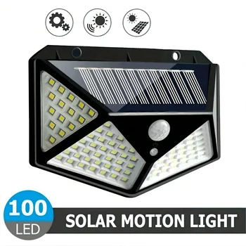 100LED projecteurs solaires 3 Modes extérieur solaire mouvem...