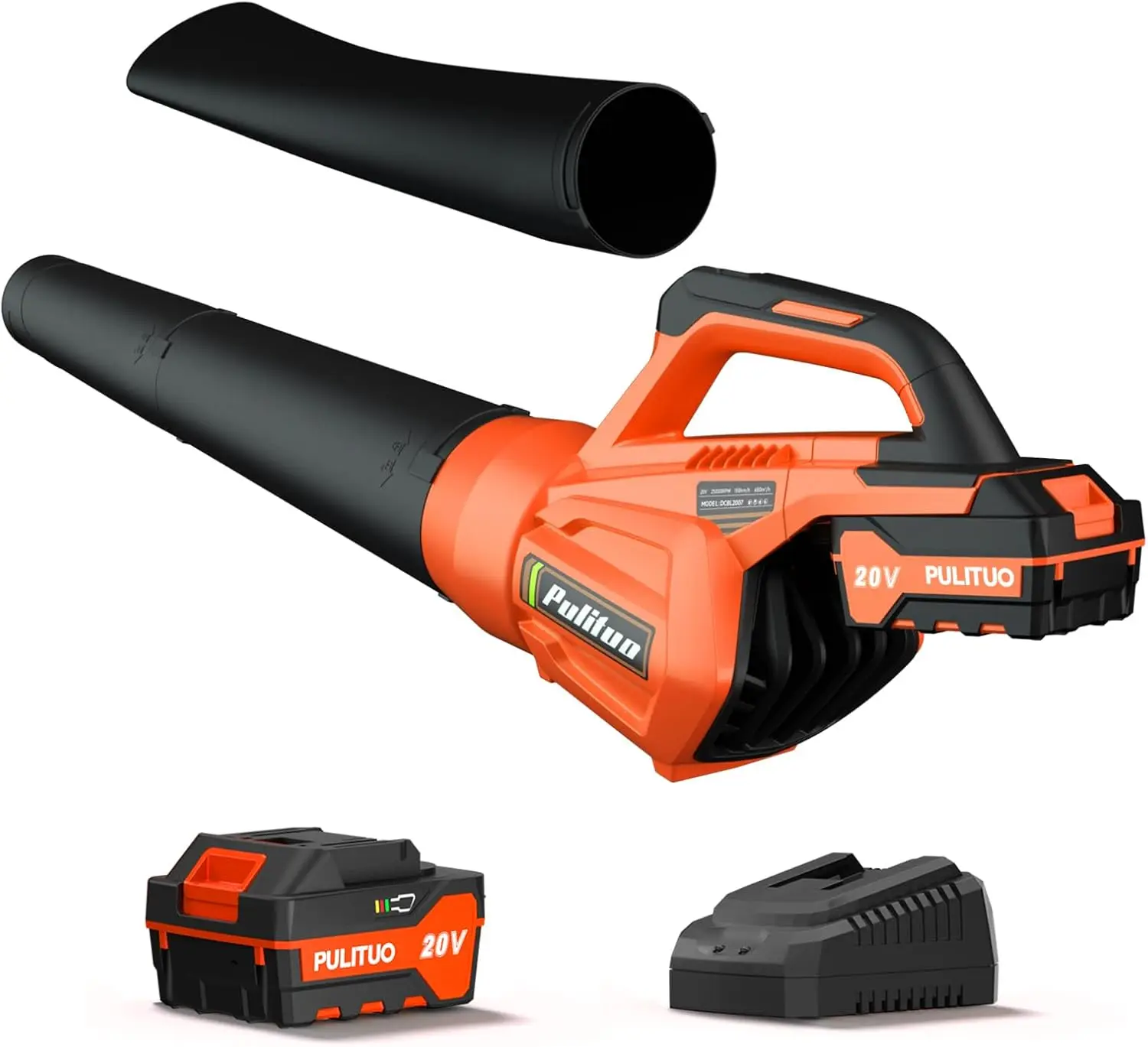 Leaf Blower 20V Cordless Leaf Blower with Battery and Charger, High Power 400 CFM Electric Leaf Blower, Lightweight Handheld Cor