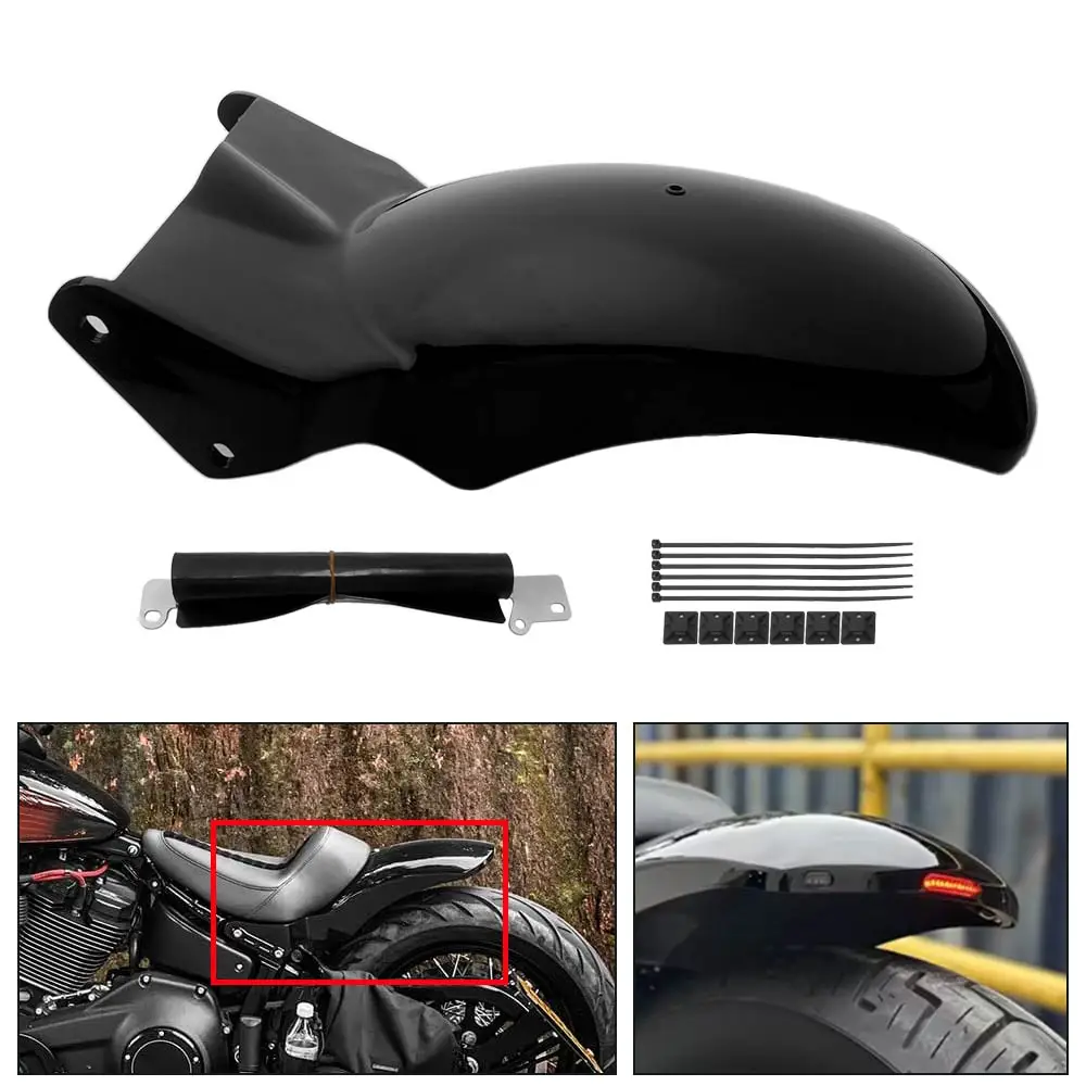 

1 шт. заднее крыло с указателями поворота и задними фонарями, подходит для Harley Softail Street Bob, Fat Bob, Slim, Low Rider 2018 года и новее.