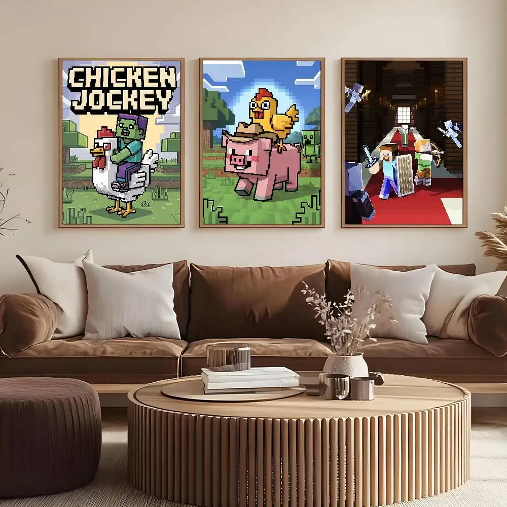 Póster de Anime del Juego M-MinecraftS, Pósteres HD para Decoración del Hogar, Habitación, Bar, Cafetería, Arte de Pared, Pintura, Imagen