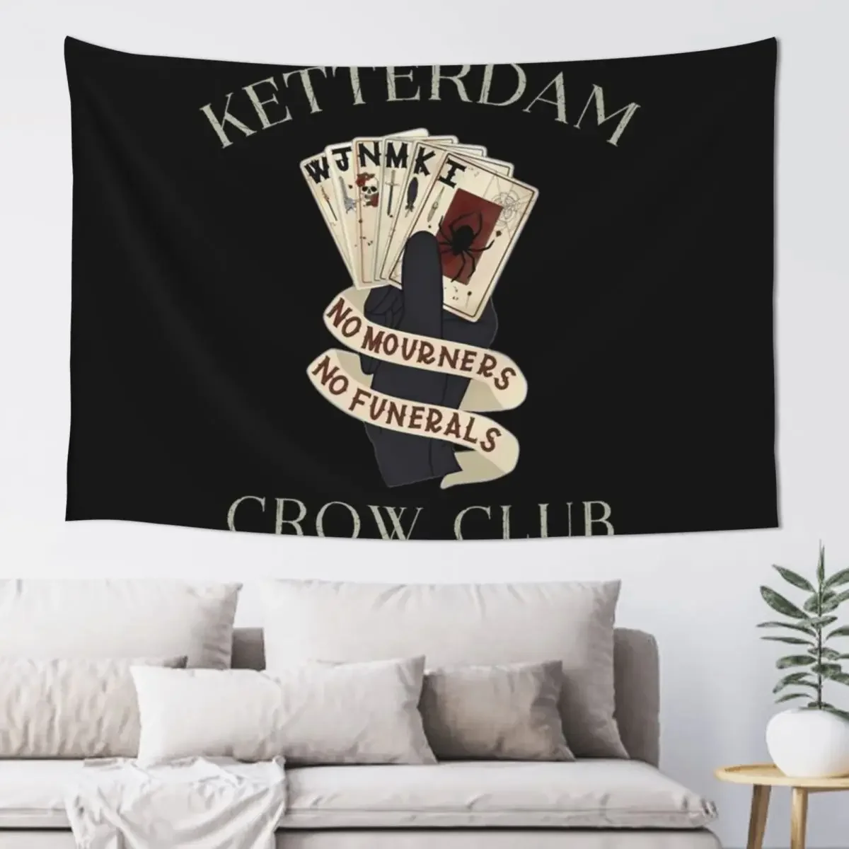 

Six of Crows Ketterdam Crow Club Tapestry Room Decor Aesthetic Room Decor For Girls Home Decorations Aesthetic Tapestry
