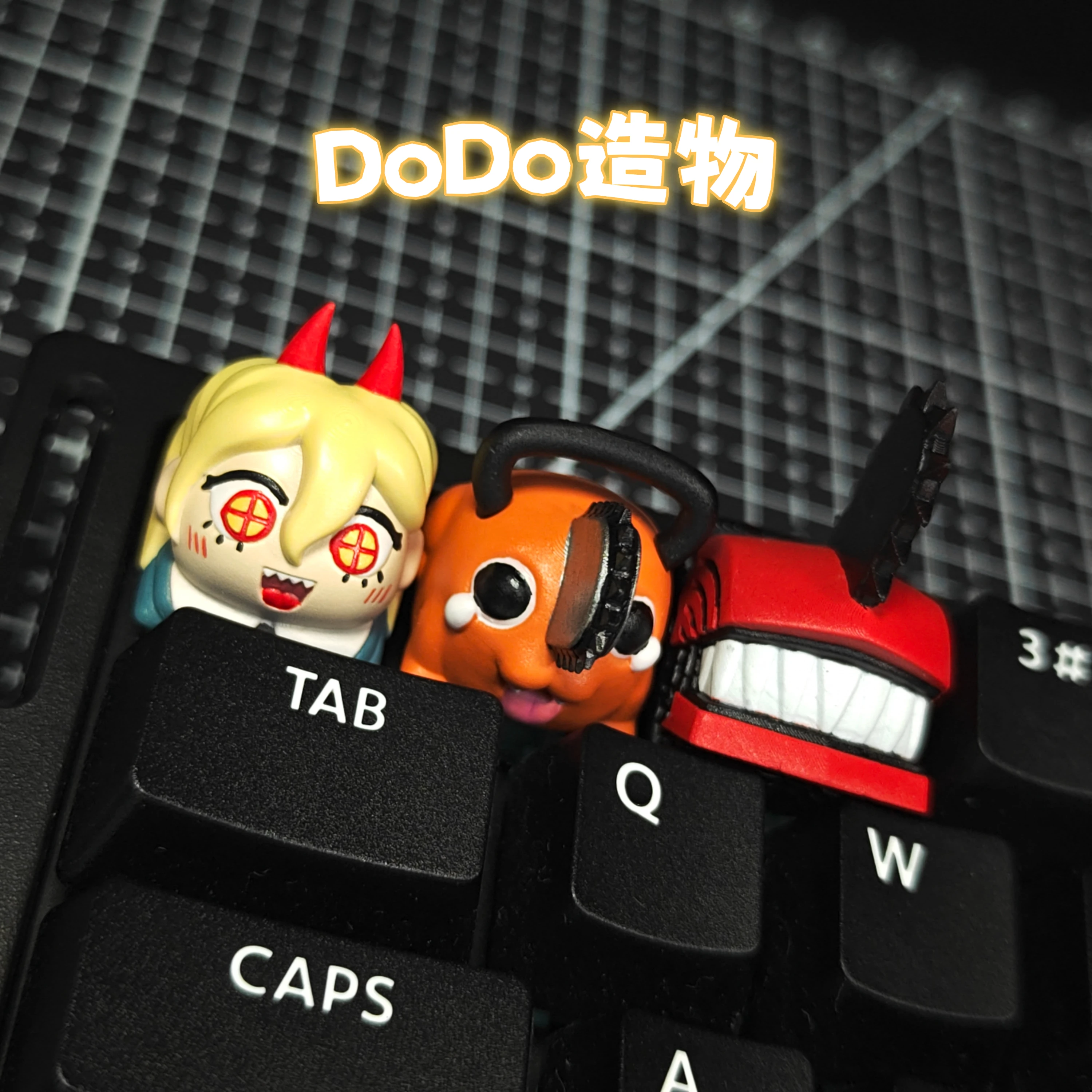 

Pochita Power Artisan Keycap Resin Custom DIY Handmade Keyboard Cap Anime Cute KeyCap for Mechanical Keyboard Accessories Gift