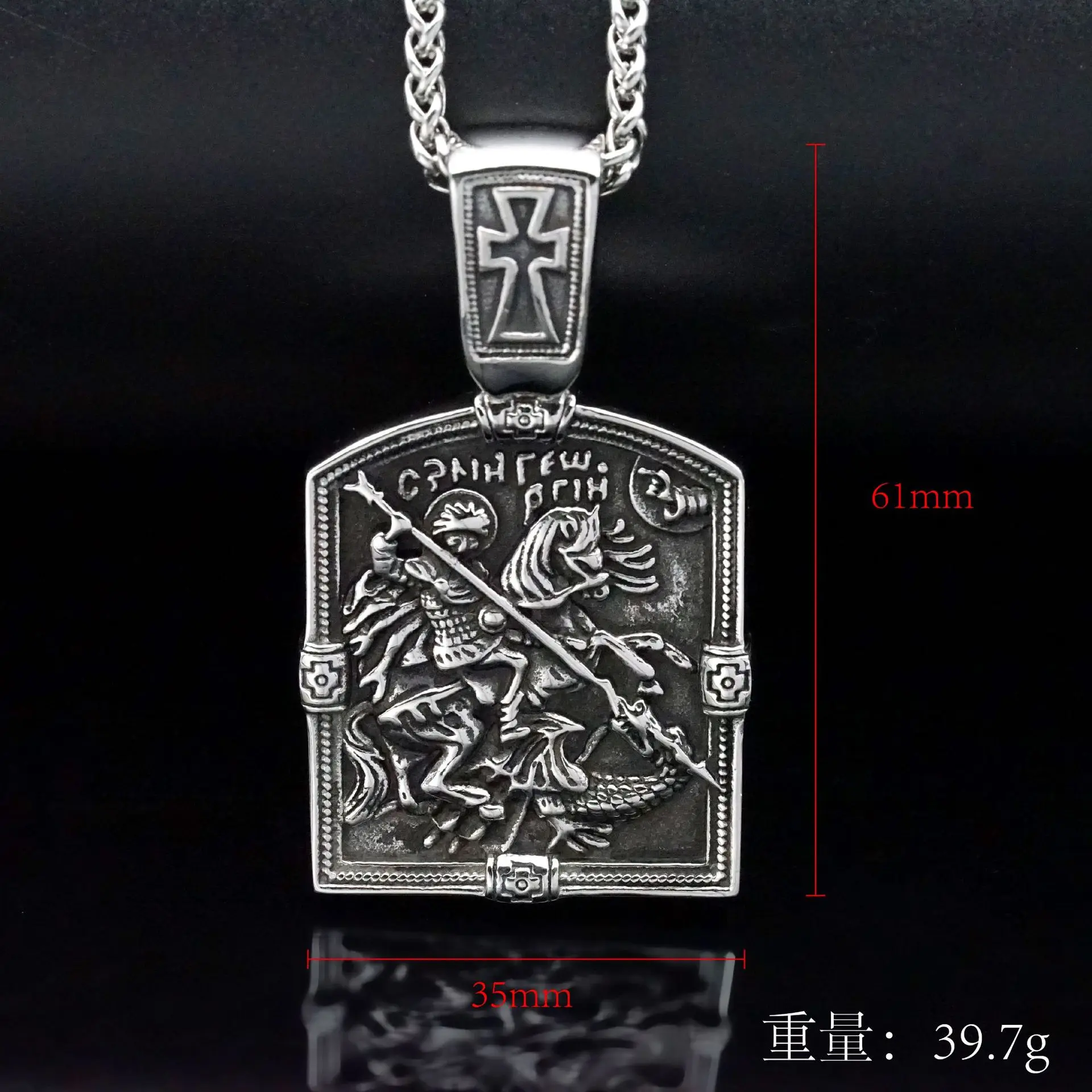 Men's Pendant 316L Stainless Steel gold silver cross Armor Shield Knight Templar Crusader Necklace Punk Jewelry Drop Shipping