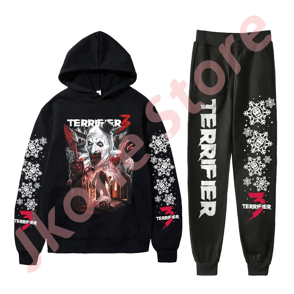 

Толстовки с капюшоном Terrifier Heads Will Roll Merch, комплект брюк для бега, косплей, женские и мужские модные уличные толстовки