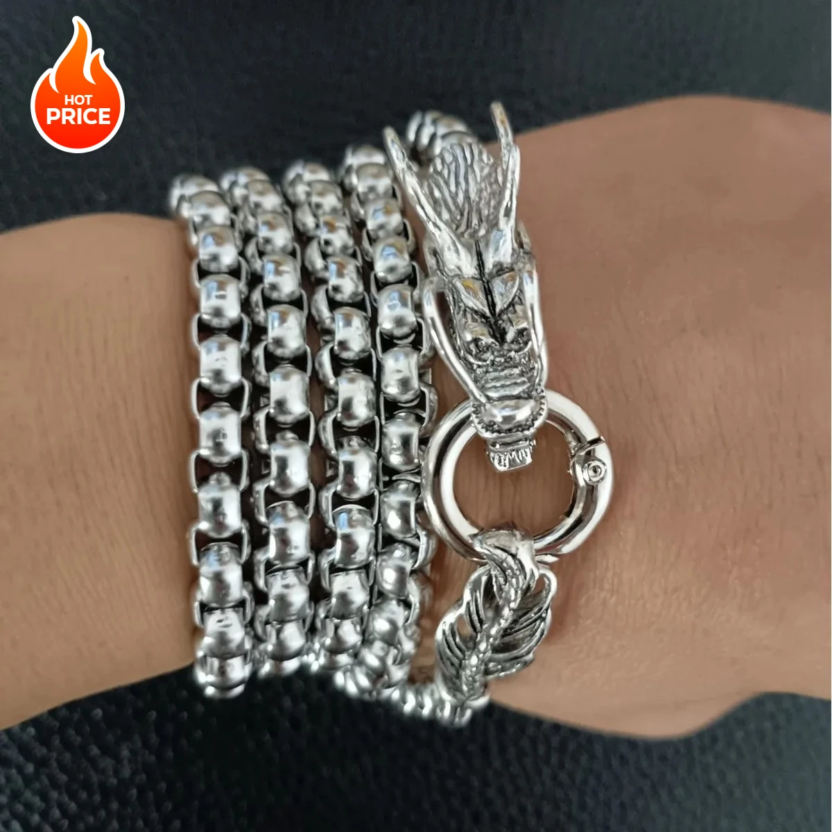 Tactical EDC Stainless Steel Faucet Box Chain Bracelet Solid Metal Self Protection Survival Tools Outdoor Self-defense Tool 1M