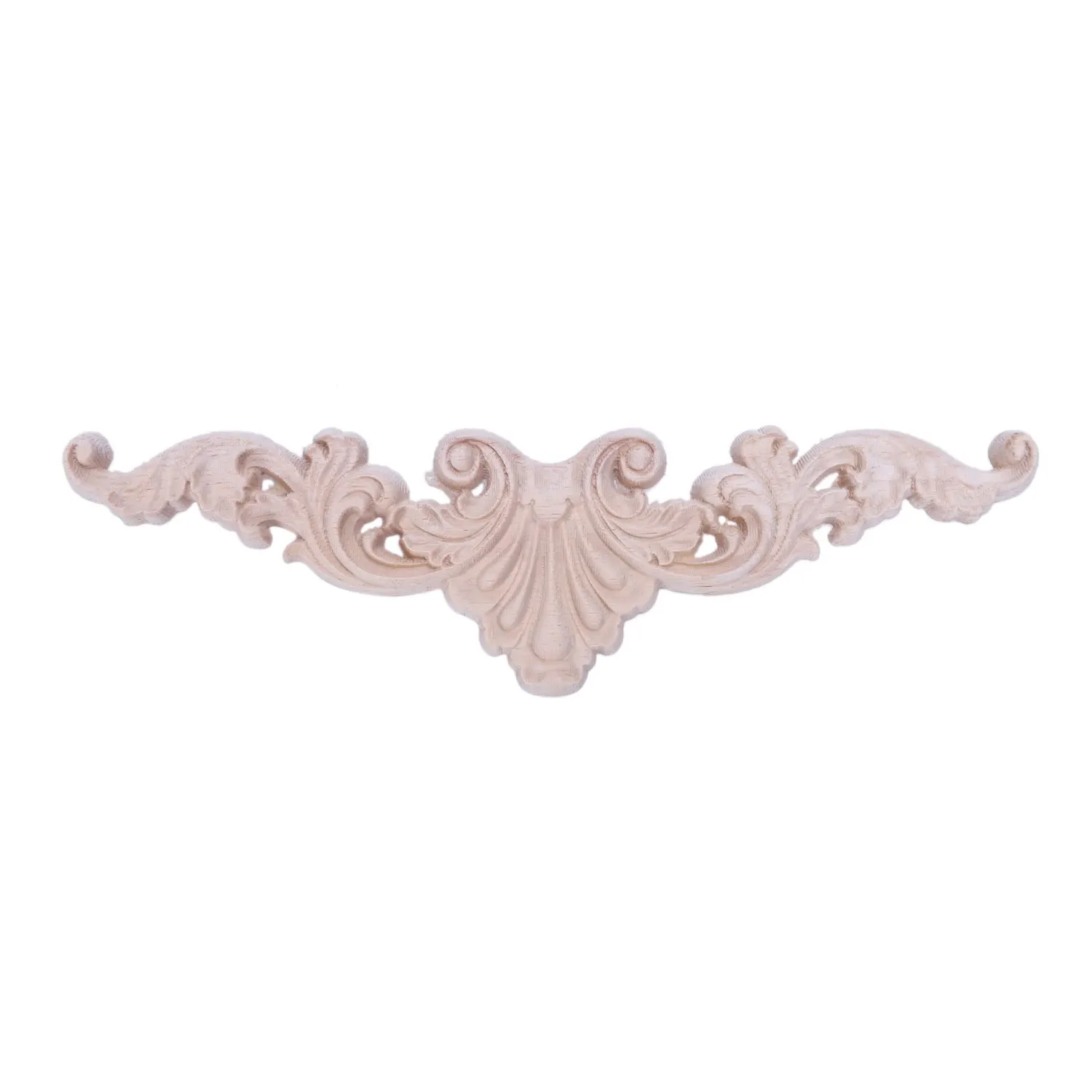 ABZF 2026 Wood Carved Corner Onlay Applique Frame Decor Furniture Craft Unpainted Type:20*5cm