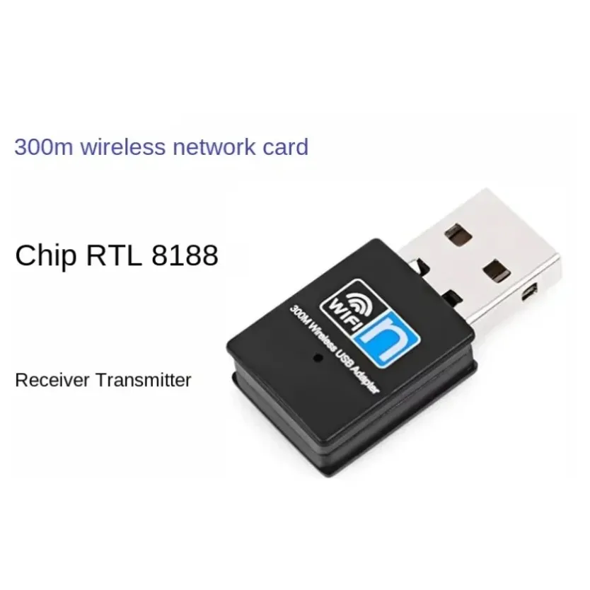 Mini 300Mbps USB WiFi Dongle 2.4GHz 802.11b/g/n Wireless Network Card Adapter WiFi Receiver for Desktop Laptop PC Windows Mac