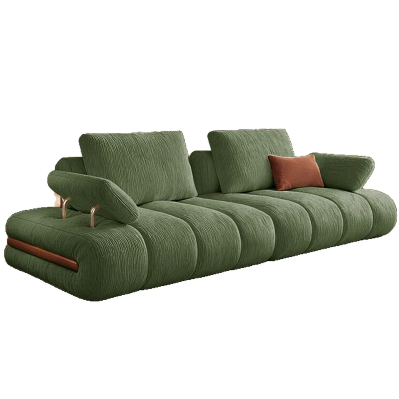 French cream wind snow Neil fabric sofa, living room armrest adjustable sofa, small apartment medium and ancient style