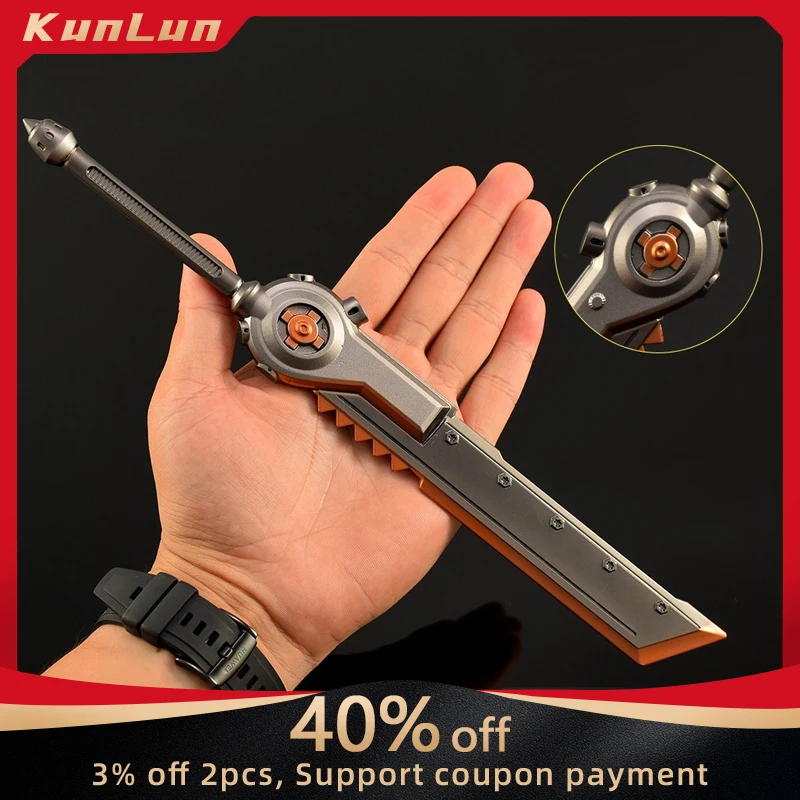 

30 CM Peaceful Game Chinese Game Peripherals Po Jia Sword Metal Craft Weapon Model Collectible Desk Ornaments Creative Gifts Toy