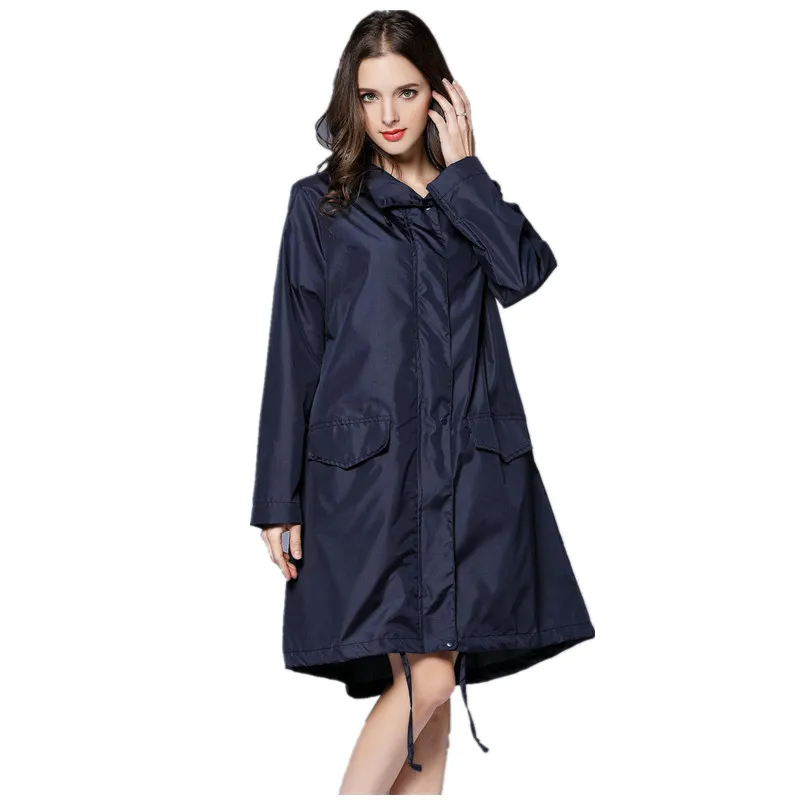 Hooded Raincoats for Men and Women Raincoats Ladies Rain Coat Breathable Long Portable Water-Repellent Raingear Jacket