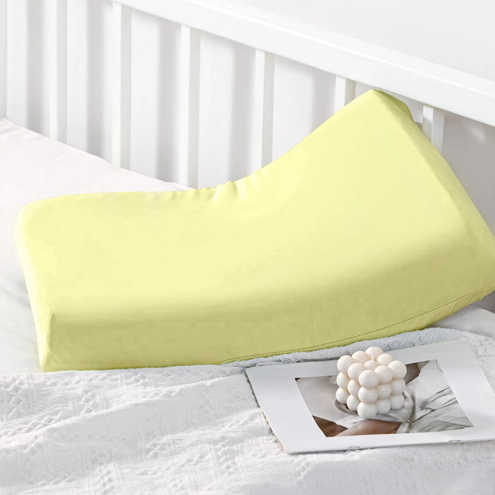 2PCS Disposable Pillowcase Polyester Elastic Bed Cover for Hotel Travel Camping Dorm Protective Sleeve Durable Lightweight