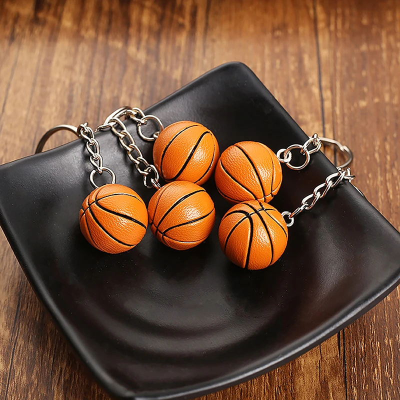 Basketball Soccer Keychain New Fashion Sports Keyring Car Pendant for Favorite Sportsman\'s Gift Boyfriend Birthday Jewelry