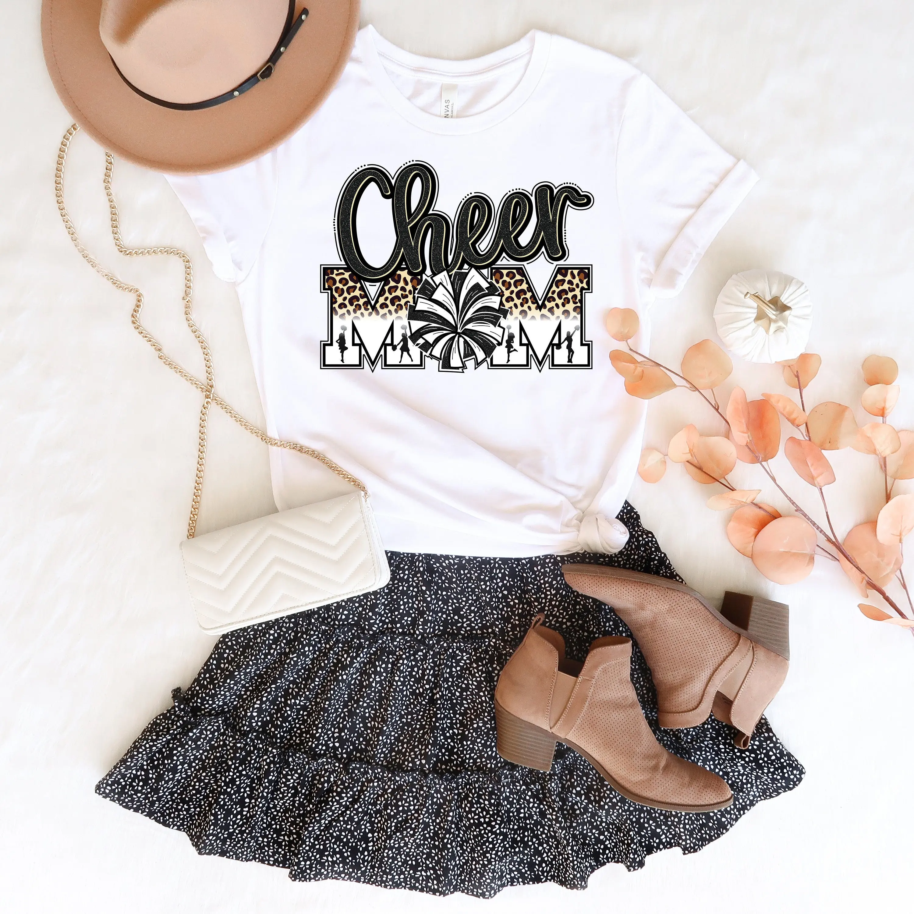 Cheer Mom T Shirt Leopard Bling Spirit Wear GifT Funny For Mama