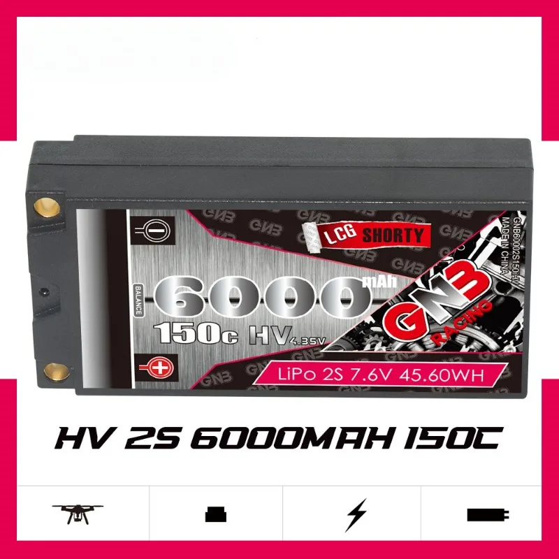High-Quality New 2S 6000mAh 7.6V 150C LiHV Battery for 1/10 RC Car Yokomo MST ReveD D5 D5S D5MR YD‑2series Electric Off‑Road
