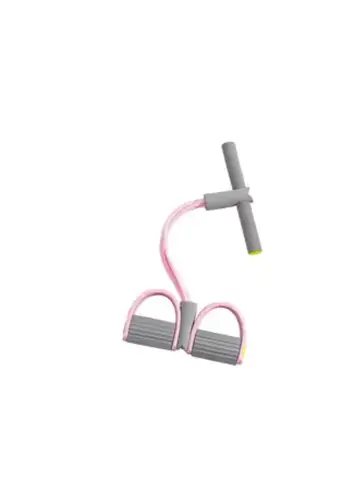 Resistance Bands 4-Tube Yoga Pedal Puller Resistance Band Elastic Pull Rope Fitness Equipment for Abdomen Waist Arm Training
