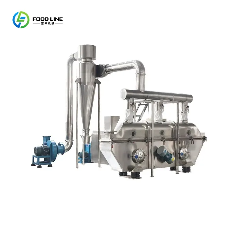 Industrial Vibrating Fluid Bed Dryer SUS316L PLC Pump Motor Food Processing Drying Sale Factory Direct Accept Custom