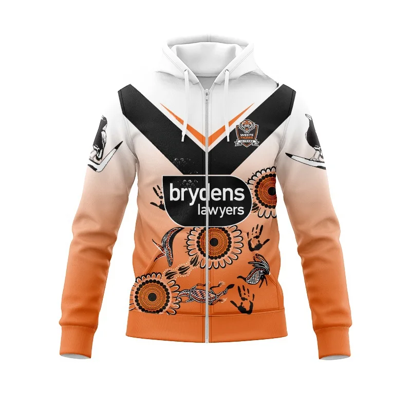 Zip Hoodie 2024 Indigenous Jersey West Tigers Adult Men's Team