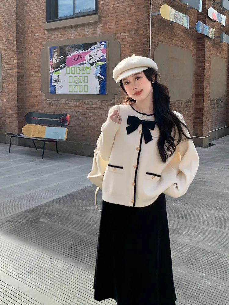 

Женский вязаный кардиган больших размеров с узлом, свободного кроя, повседневный, осенний, модный, утепленный свитер