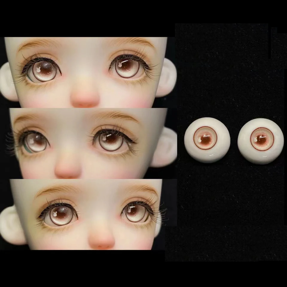 14mm bjd doll eye 1/6 1/4 SD doll eyeball plaster eye/HD transmissible anti-yellow eyes accessories