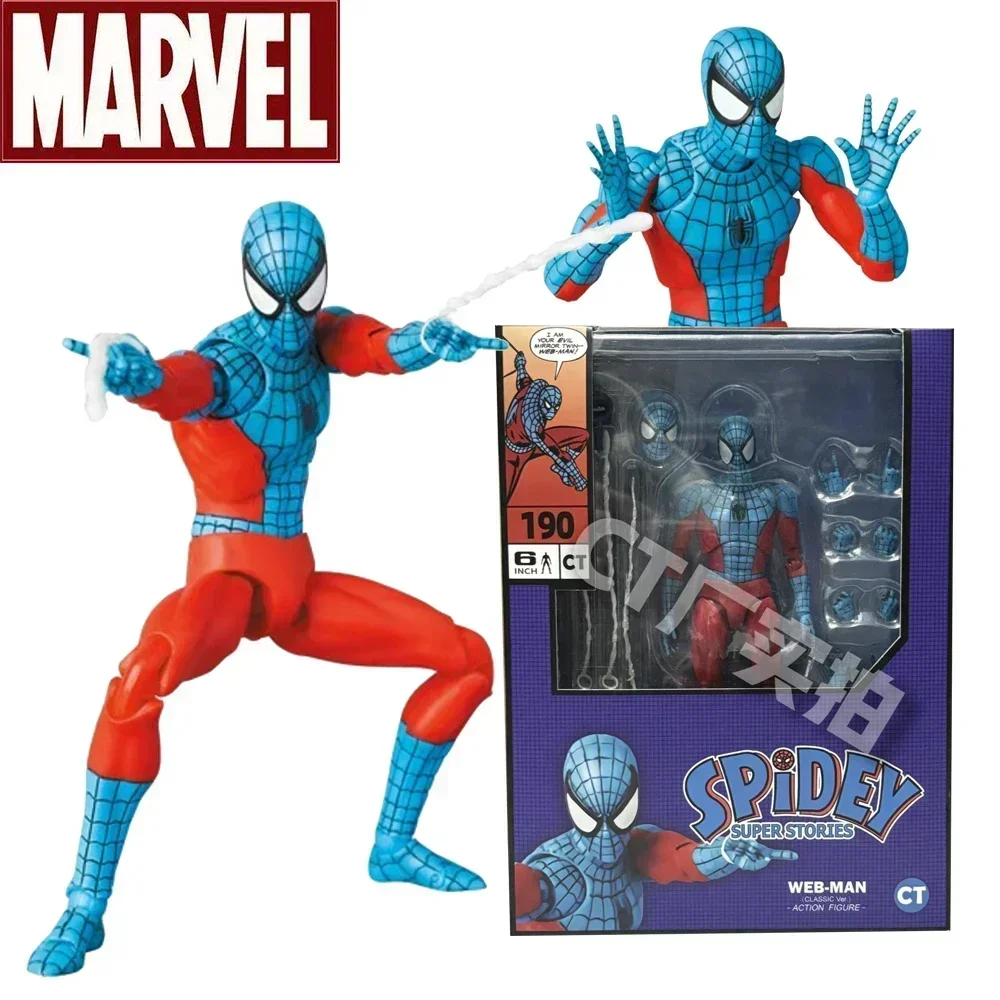 

IN stock Hot New CT KO Mafex 190 Cobweb Spiderman Action Figures Statues Model Doll Collectible Ornaments Gift