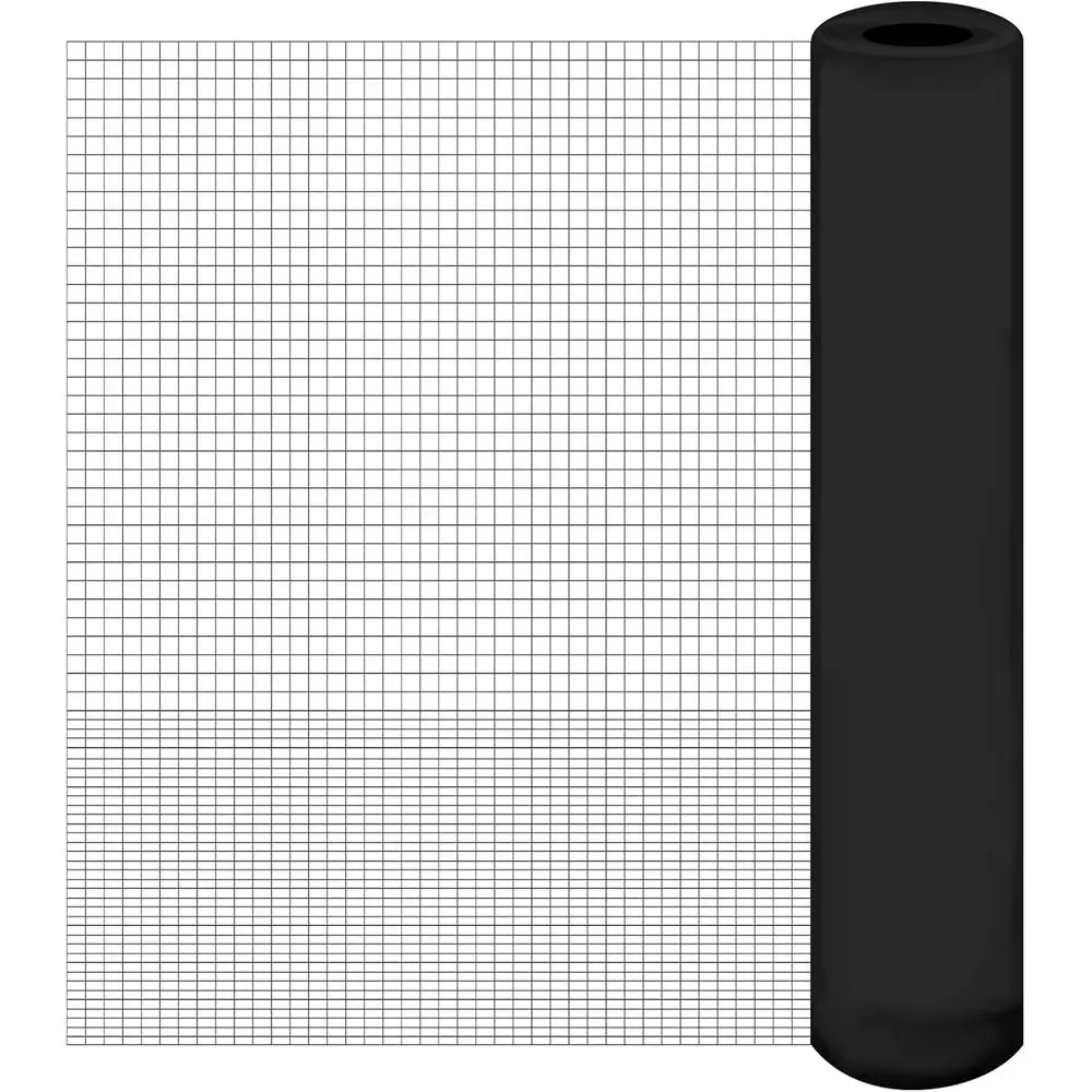 

Сварная проволочная сетка из оцинкованной стали длиной 6 x 100 футов — черное покрытие из ПВХ — градуированные отверстия