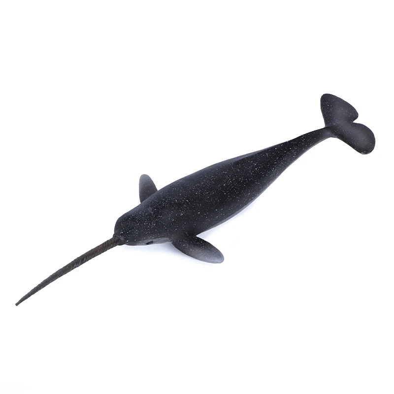 Sea Life Narwhal Toy Figure Hand Painted Model animal figurines Whale model Fun Educational Play Toy for Boys, Girls & Kids