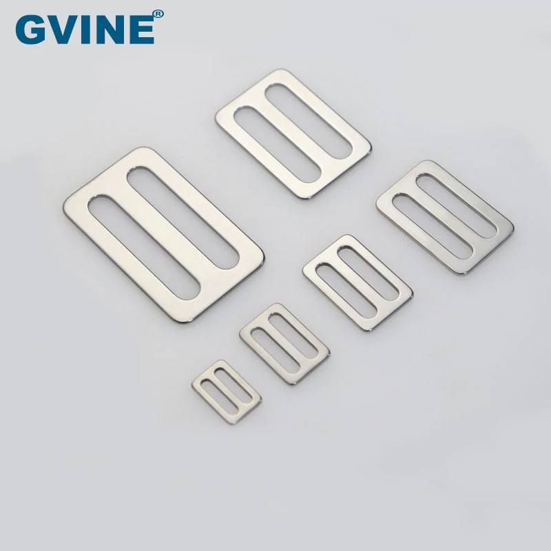 

10Pcs Stainless Steel Tri-Glide Buckle 20-50mm Belt Adjuster Full Slider Square Ring Buckles for Bag Strap Bacpack Accessories