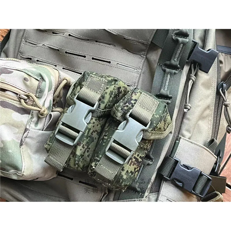 Bolsa táctica porta granadas EMR A-TACS FG RGD-5 camuflaje de nailon - imagen 3