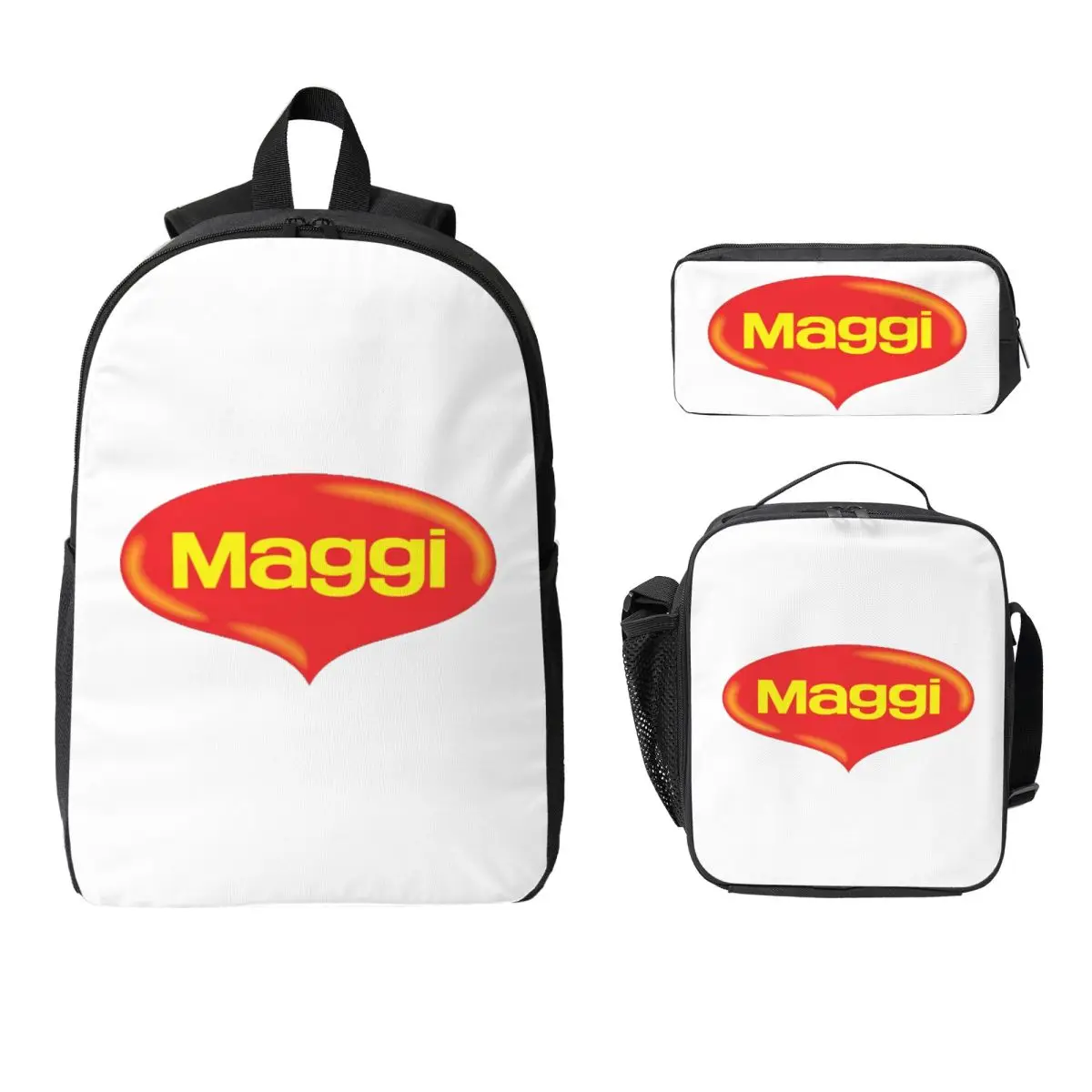 

Lifetime Maggi Backpack Student Boys Girls BookBag School Bag Laptop Shoulder Bags 3ps Insulated Lunch Bag Pencil Case