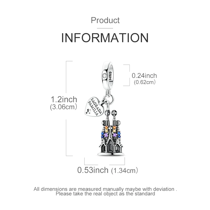 Charms aus 925 Sterling Silber mit Pferde-, Pilz-, Kreuz- und Herz-Motiven, Passend für Armbänder und Perlen, Feiner Damenschmuck, Geschenke – Detail 15