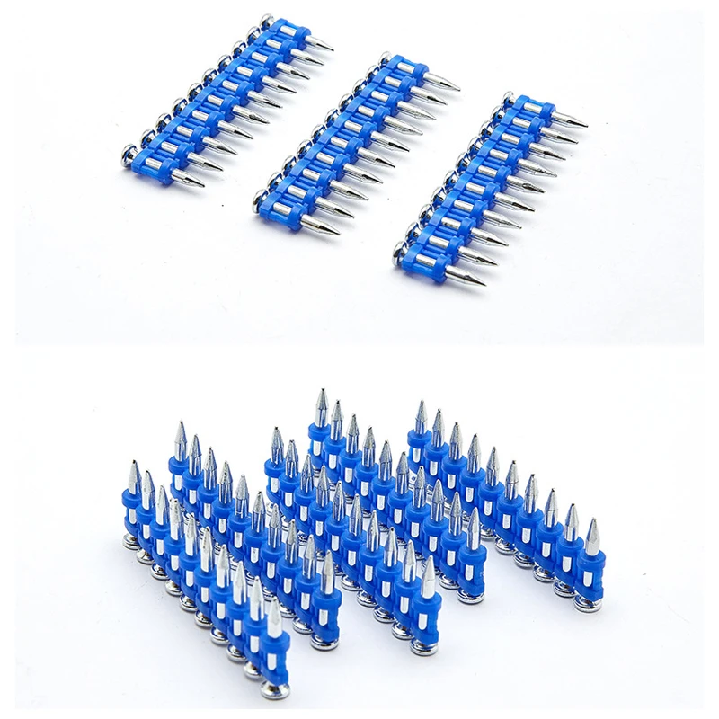 Gas Nails 800pcs/1000pcs/box Industrial Iron Small Nails 19-38mm for Board Al-Alloy Window Frame Gas Nail Fastening Construction