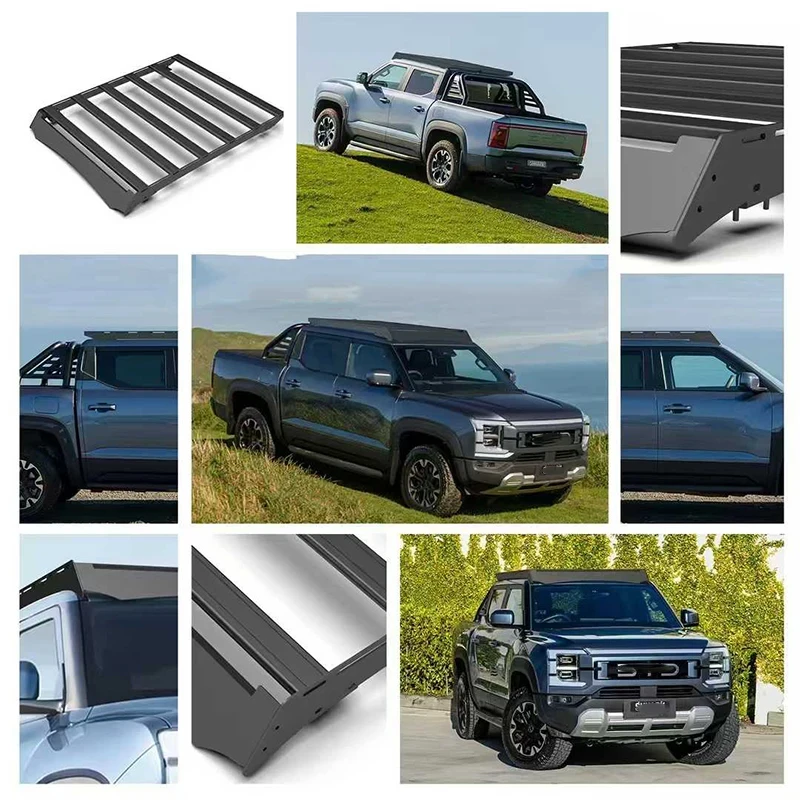 

OEM Quality Pickup Truck Roof Luggage Rack Heavy Duty Cargo Carrier Wholesale Fit LC300 LC200 Shark6 Hunter Rav4 Models