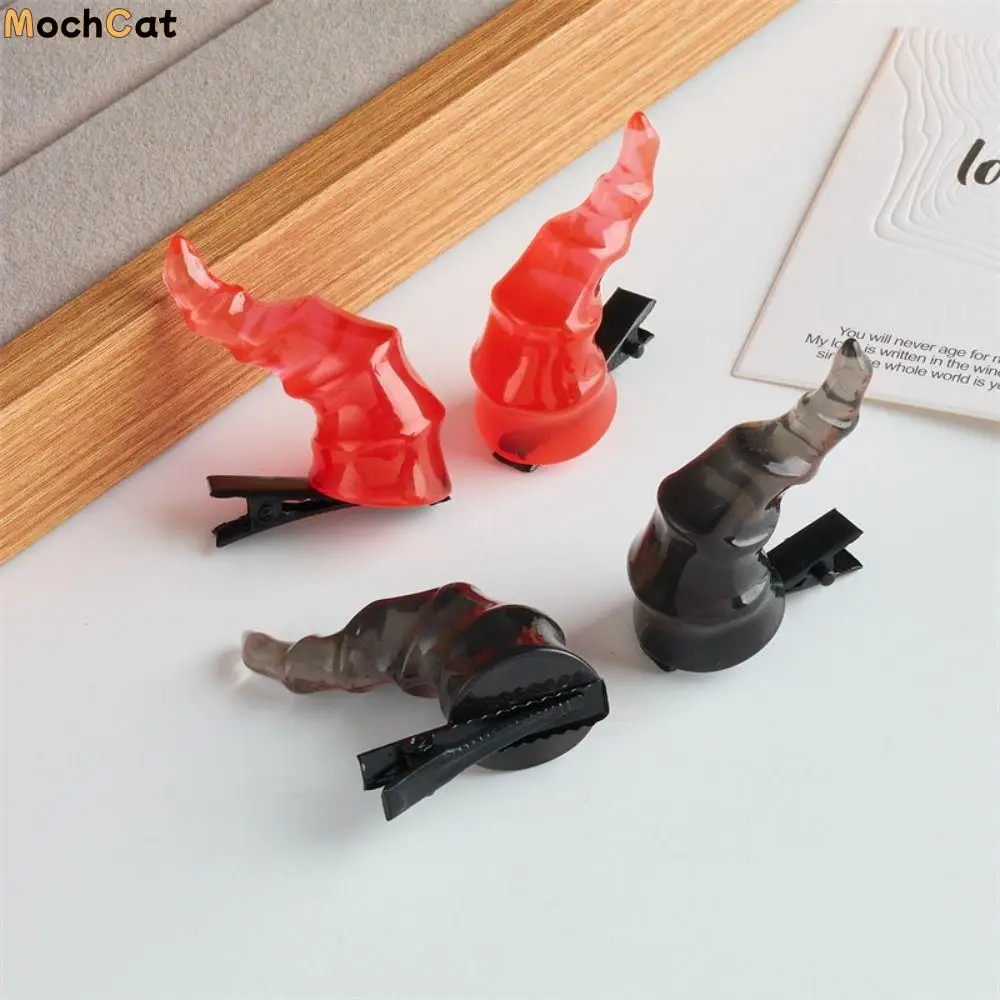 

Gothic Devil Horn Hairpin Hair Clip Duckbills Braids Halloween Headband Creatively Hairband Halloween Hair Hoop Halloween Party