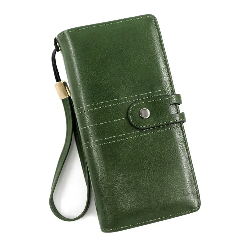 Women Wallet Black/green/brown/red PU Leather Long Purse Unisex Hasp/zipper Credit Card Holder Wallet Case Female Money Bag