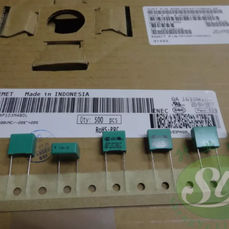 10pcs-100pcs KEMET F872AP103M480L 0.01uf/480vAC 10nf 103 brand new X1 thin film capacitor