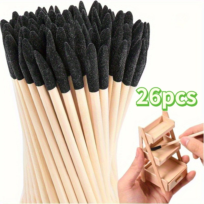 26pcs Sand Sticks: Multi-Functional Polishing Tools for Fine Details, Perfect for Plastic Models, Wooden Hobbies, and More