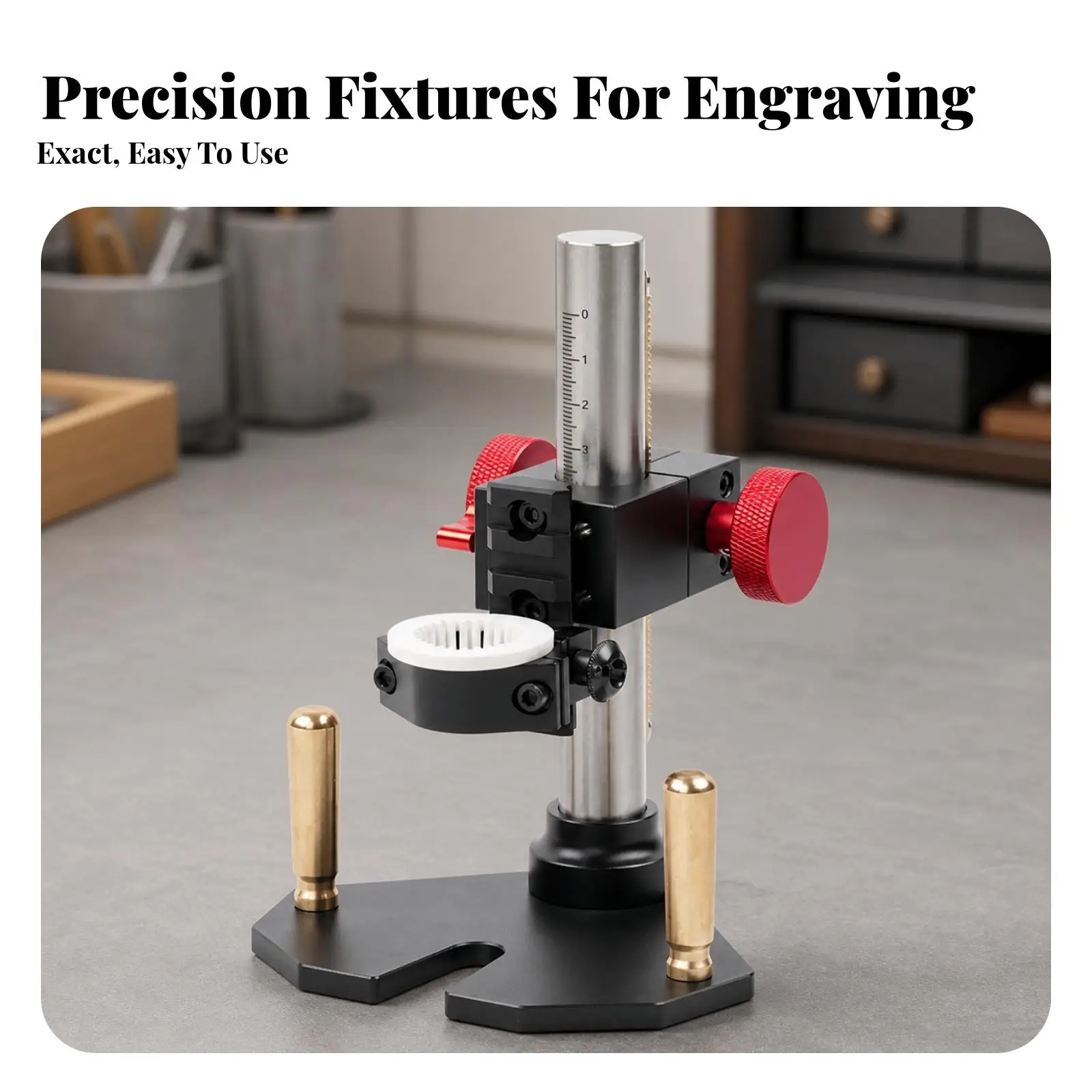 Oral Drill Stand with Clamp Height-Adjustable Oral Drill Stand Precision Stainless Steel for Jewelers, Engraving, Carving