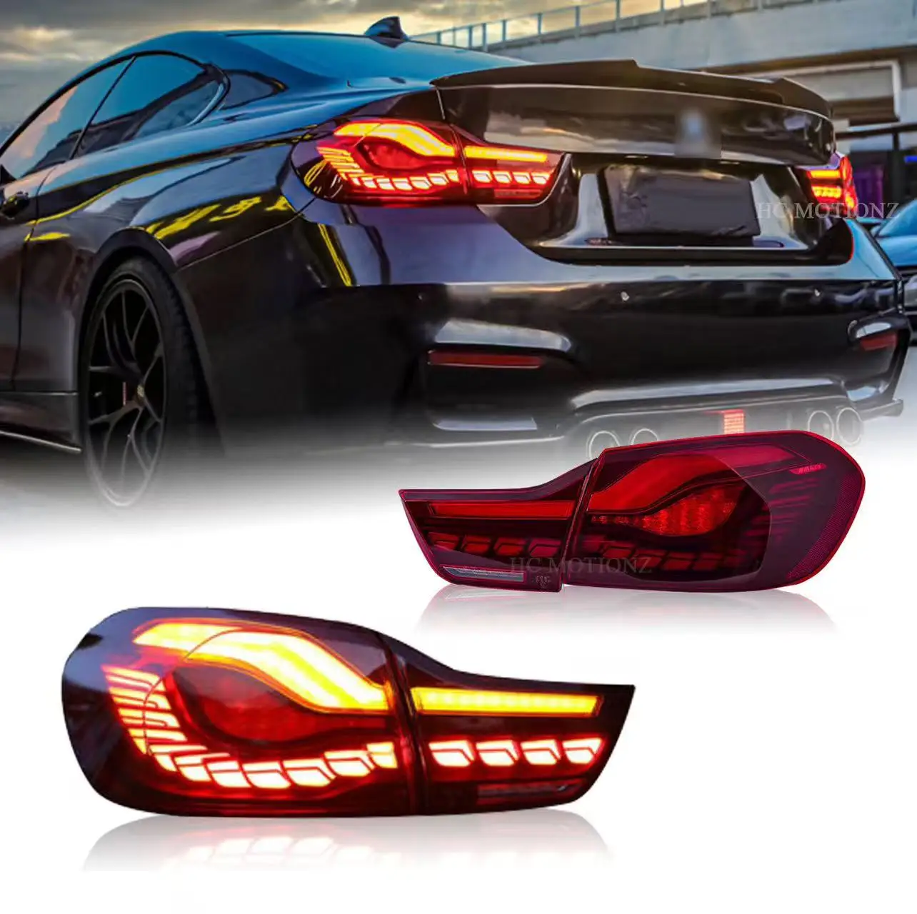 

Пара задних фонарей OLED для BMW M4 F32 F33 F36 F82 F83 GTS 2013-20 420i 430 435 428 440 LCI Задний фонарь Задний фонарь Emark