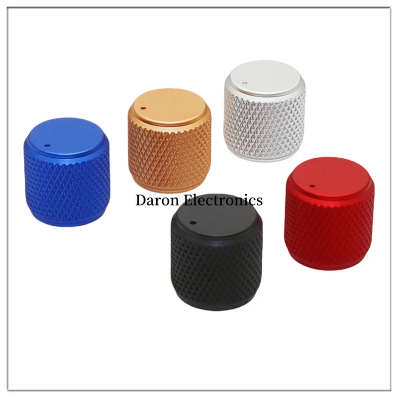 Aluminum alloy knob 15.5*15 potentiometer knob cap switch rotation adjustment cap cover round hole 6mm side screws fixed