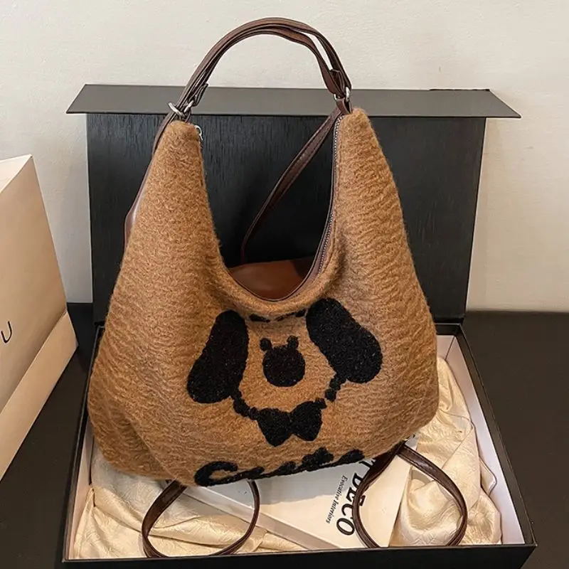 

JIAERDI Ретро милый щенок большая сумка женская мода рюкзак на молнии женские большие вместительные повседневные сумки через плечо для поездок на работу